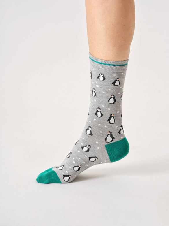 Socken Modell: Snowy Penguin von Thought