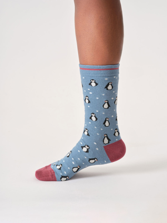 Socken Modell: Snowy Penguin von Thought