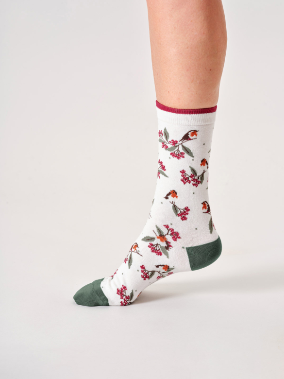 Socken Modell: Winter Robin von Thought