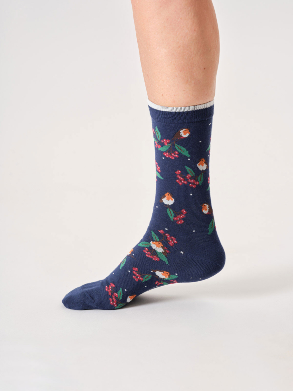 Socken Modell: Winter Robin von Thought