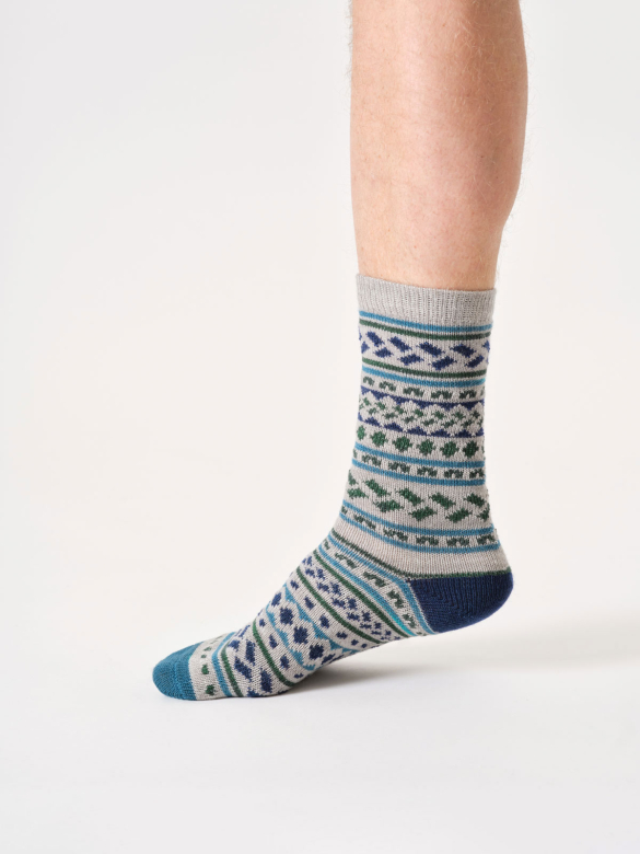 Wollsocken Modell: Erskine Fair Isle von Thought
