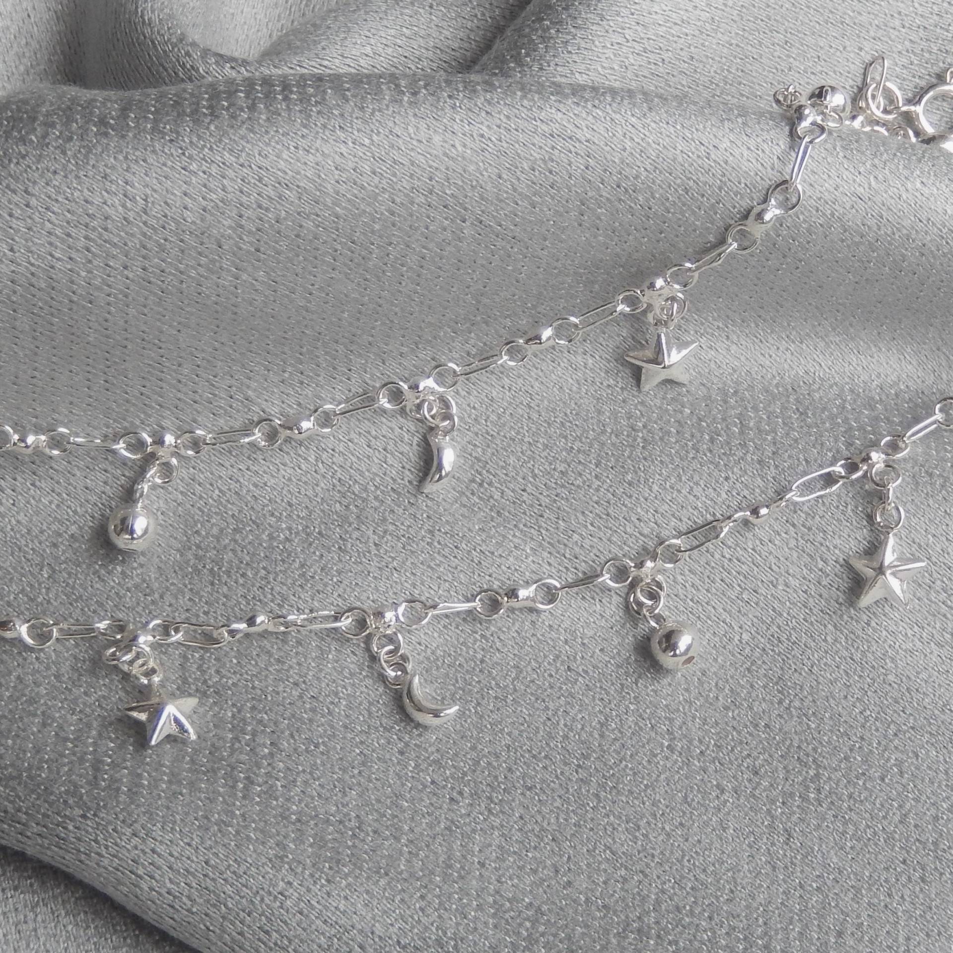 Galaxy Mother & Daughter Matching Bracelet | Sterling Silver Women Bracelets Girl von ThoughtsAccessories