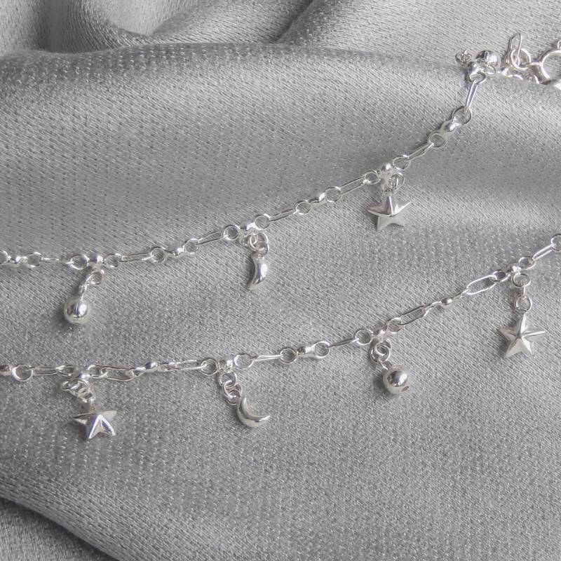 Galaxy Mother & Daughter Matching Bracelet | Sterling Silver Women Bracelets Girl von ThoughtsAccessories