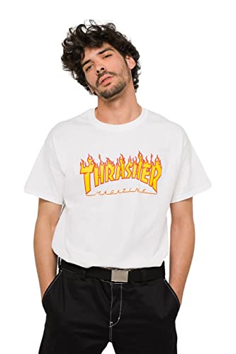 Flame T-Shirt Größe: L Farbe: Weiß von Thrasher