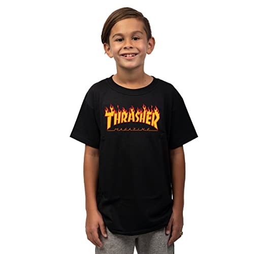 Thrasher Flame Logo - Black - Unisex Junior von Thrasher