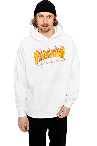 Thrasher Hoody Flame (White) S von Thrasher