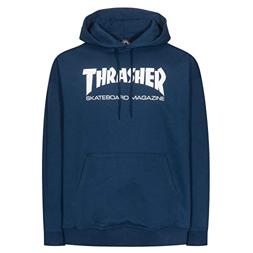 Thrasher Magazine Logo Skate Mag Herren Kapuzen-Sweatshirt, Größe XL, Marineblau von Thrasher