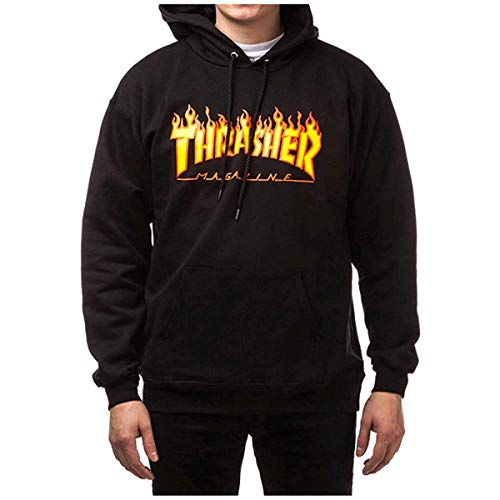 Thrasher Skate Hoodie Mag Hood Pullover Hoody Fashion Sweater - Schwarz - Mittel von Thrasher