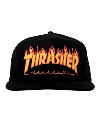Thrasher Skateboard Magazine Snapback, Schwarz, Einheitsgr��e von Thrasher