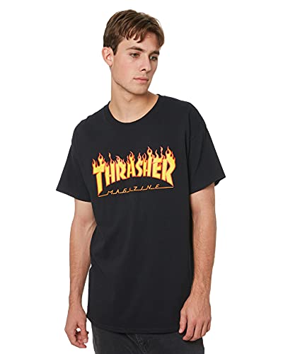 THRASHER Herren Trutsh05749 T-Shirt, Nero (Nero/Fiamme), XL von Thrasher