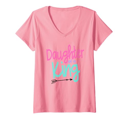 Damen Niedlicher christlicher Vers Tochter eines Königs Korinther 6:18 T-Shirt mit V-Ausschnitt Damen Niedlicher christlicher Vers Tochter eines Königs Korinther 6:18 T-Shirt mit V-Ausschnitt von Thread The Word Christian Shirts & Gifts
