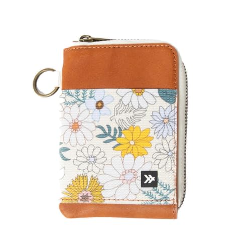 Thread Wallets RFID Blocking Leather Zip Wallet with Card Holder for Men and Women, blossom, Casual von Thread Wallets