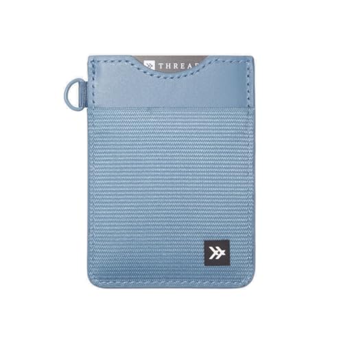 Thread Wallets Ultradünne, minimalistische Kartenhalter-Brieftasche (Surf Blue) von Thread Wallets
