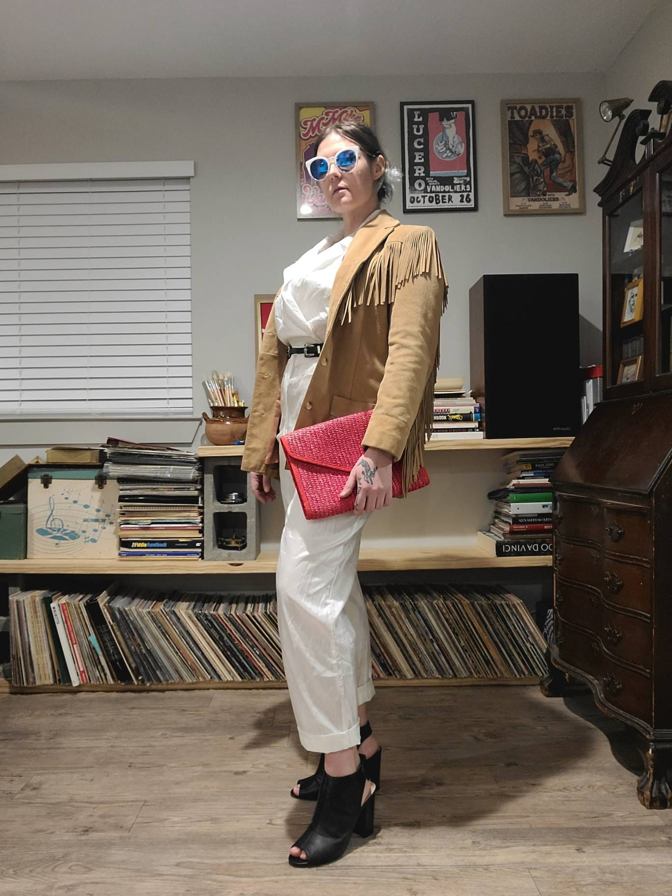 Seltene 1950Er Jahre Vintage Wellen Tandembags Von Kalifornien Rot Stroh Umschlag Clutch Schultertasche Geldbeutel von ThreadHoundVintage