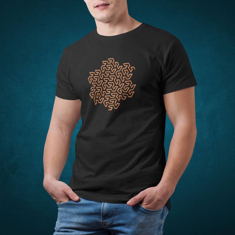 L-System - Hexagon Gosper Kurve Tshirt von ThreadHubStore