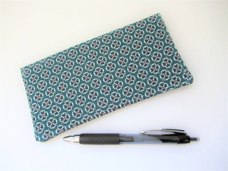 Petrol/Scheckheftabdeckung, Scheckheft Stoffbezug, Schmetterling-Scheckheft-Halter, Geschenk Für Mitarbeiter, Freund, Unter 15 von ThreadandPurls