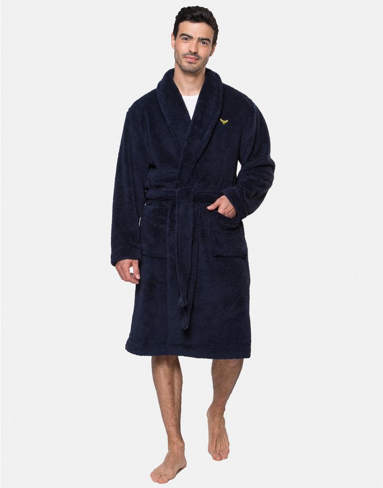 Threadbare Bademantel Robert Robe, Kunstfaser, im einfarbigen Design von Threadbare