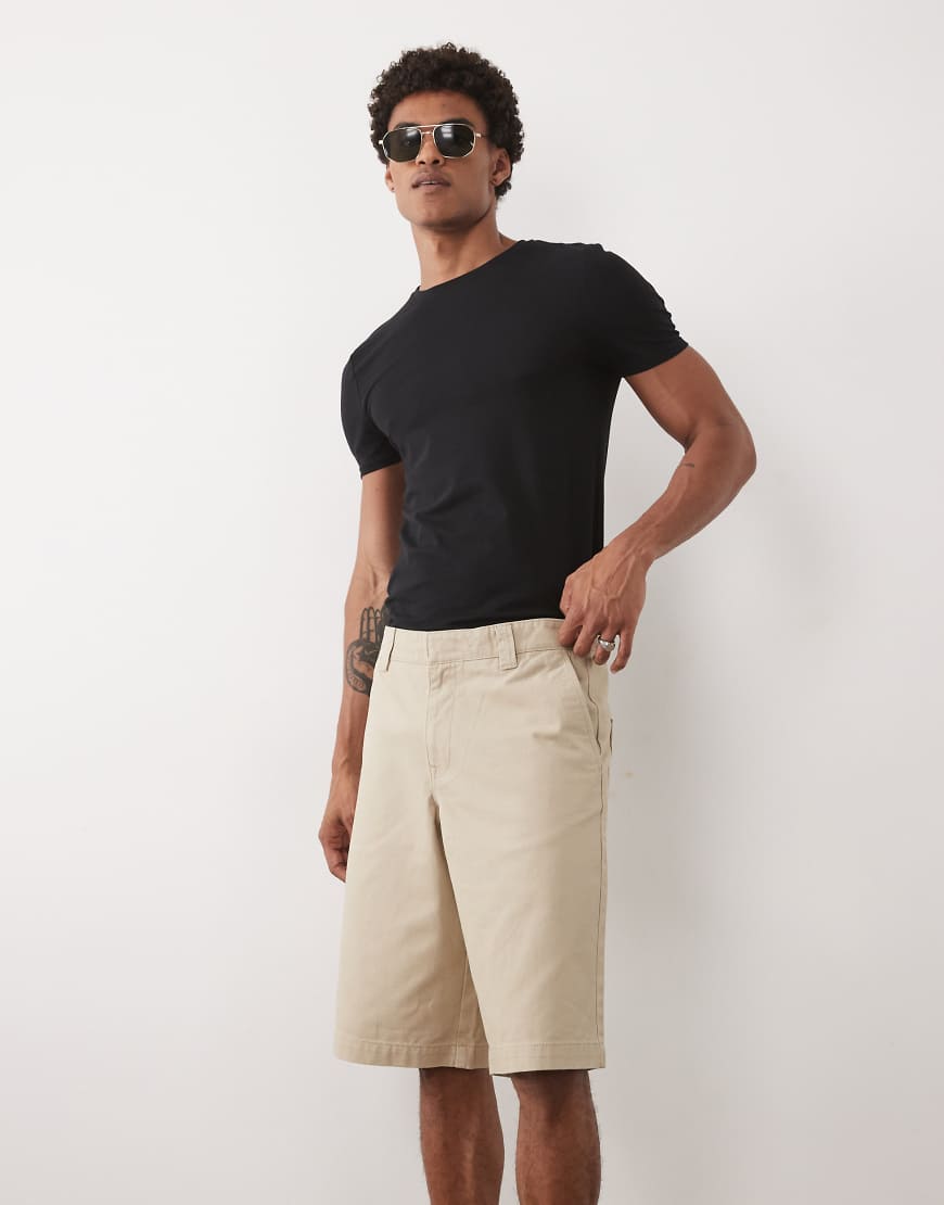Threadbare - Baggy-Fit-Shorts in Steinbeige-Neutral von Threadbare