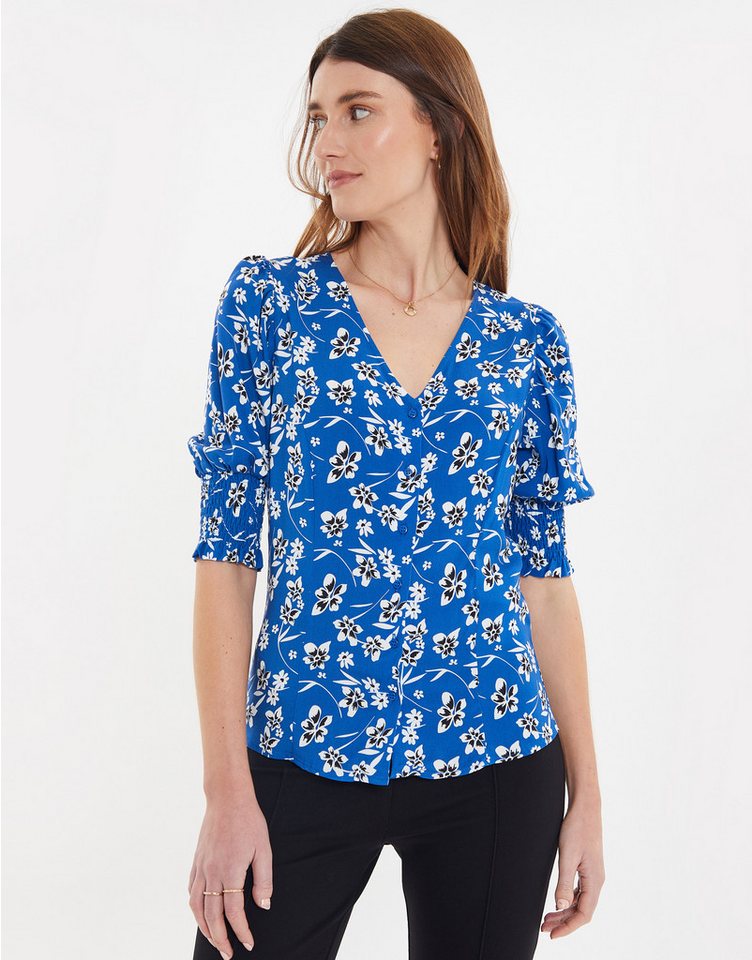 Threadbare Blusentop THB Sand Short Sleeve mit schönem Print von Threadbare