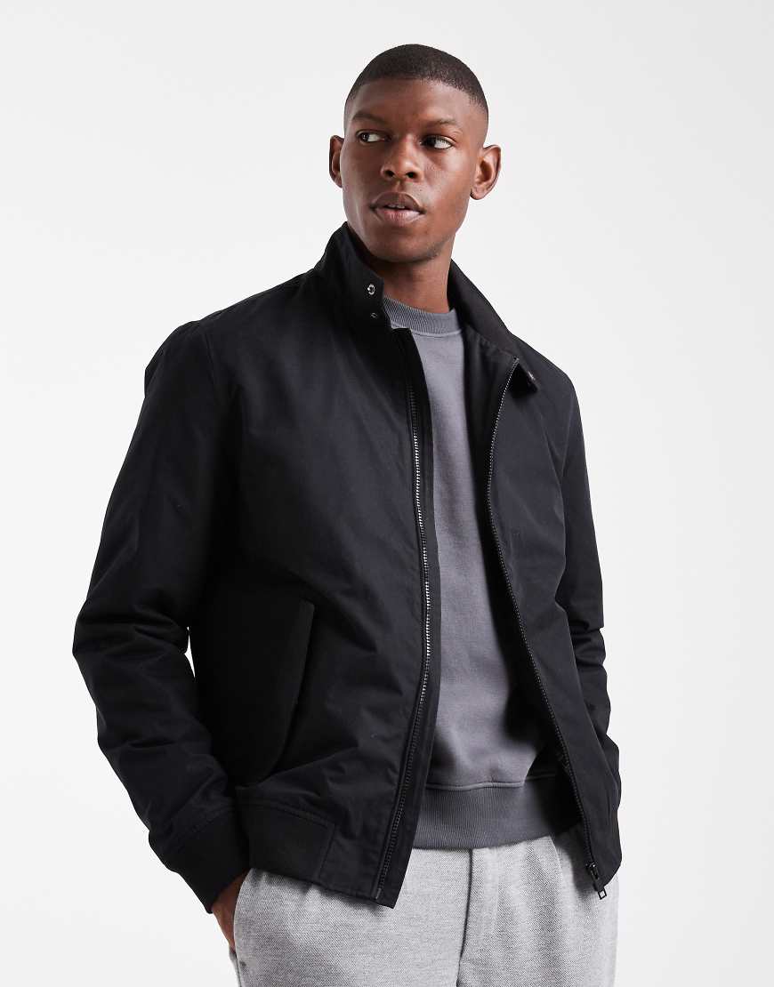 Threadbare - Bomberjacke in Schwarz mit Trichterkragen von Threadbare