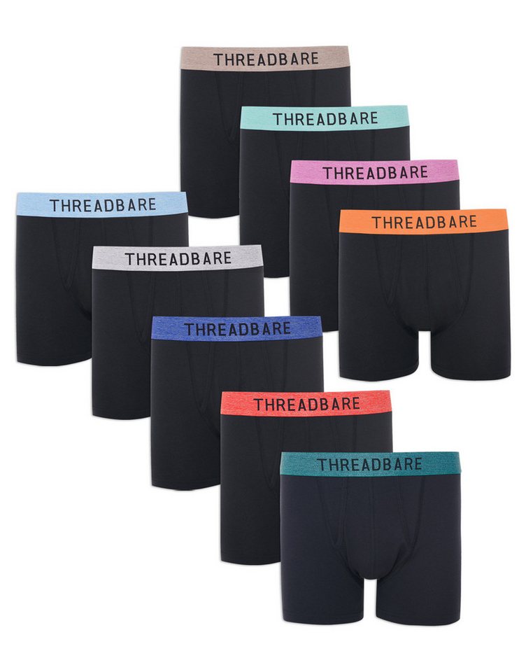 Threadbare Boxershorts Weller (9-St) mit lässigem Label-Print von Threadbare