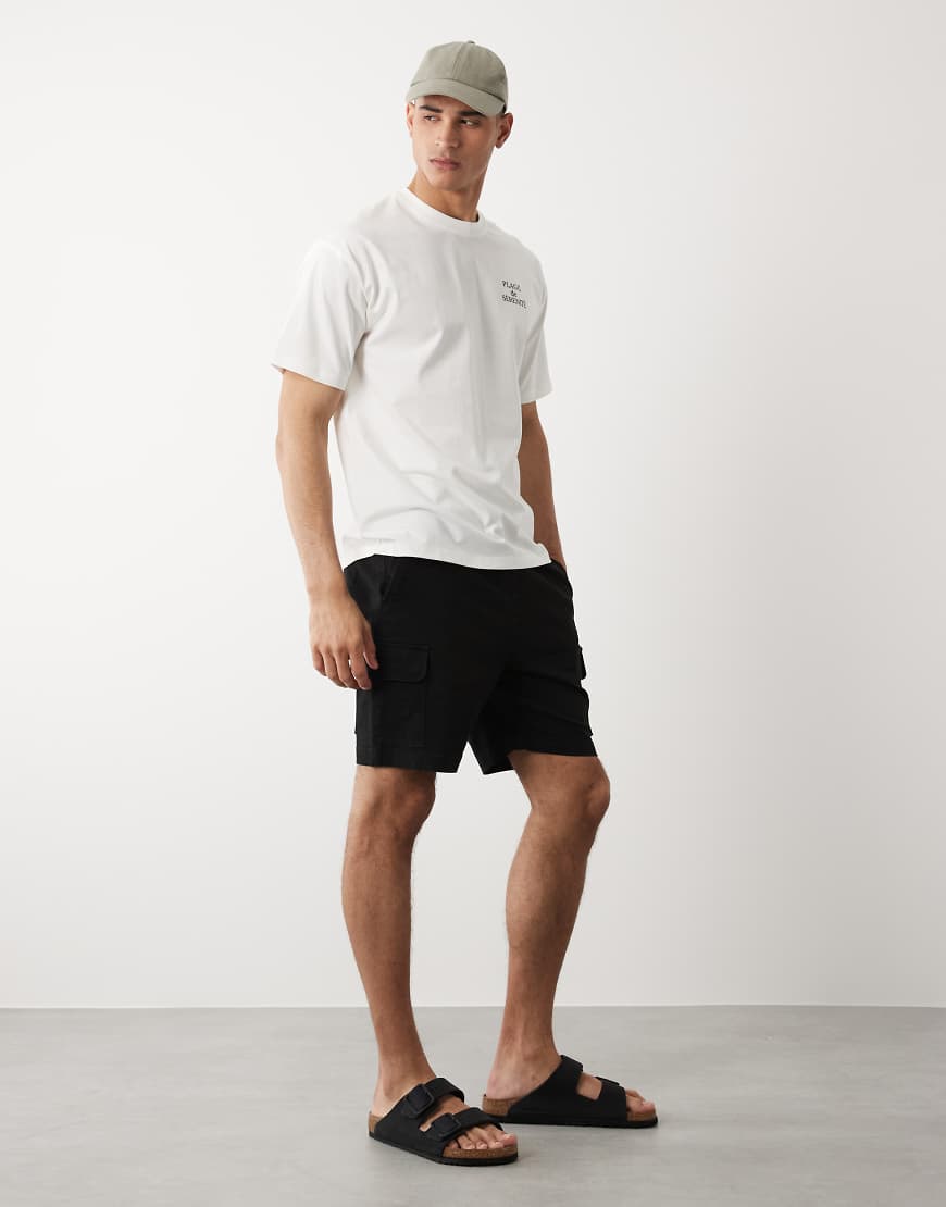 Threadbare - Cargo-Shorts in Schwarz von Threadbare