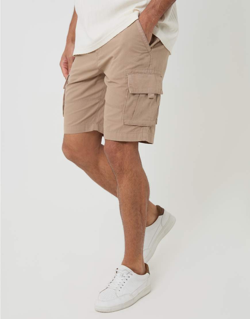 Threadbare - Cargo-Shorts in Steinbeige-Neutral von Threadbare