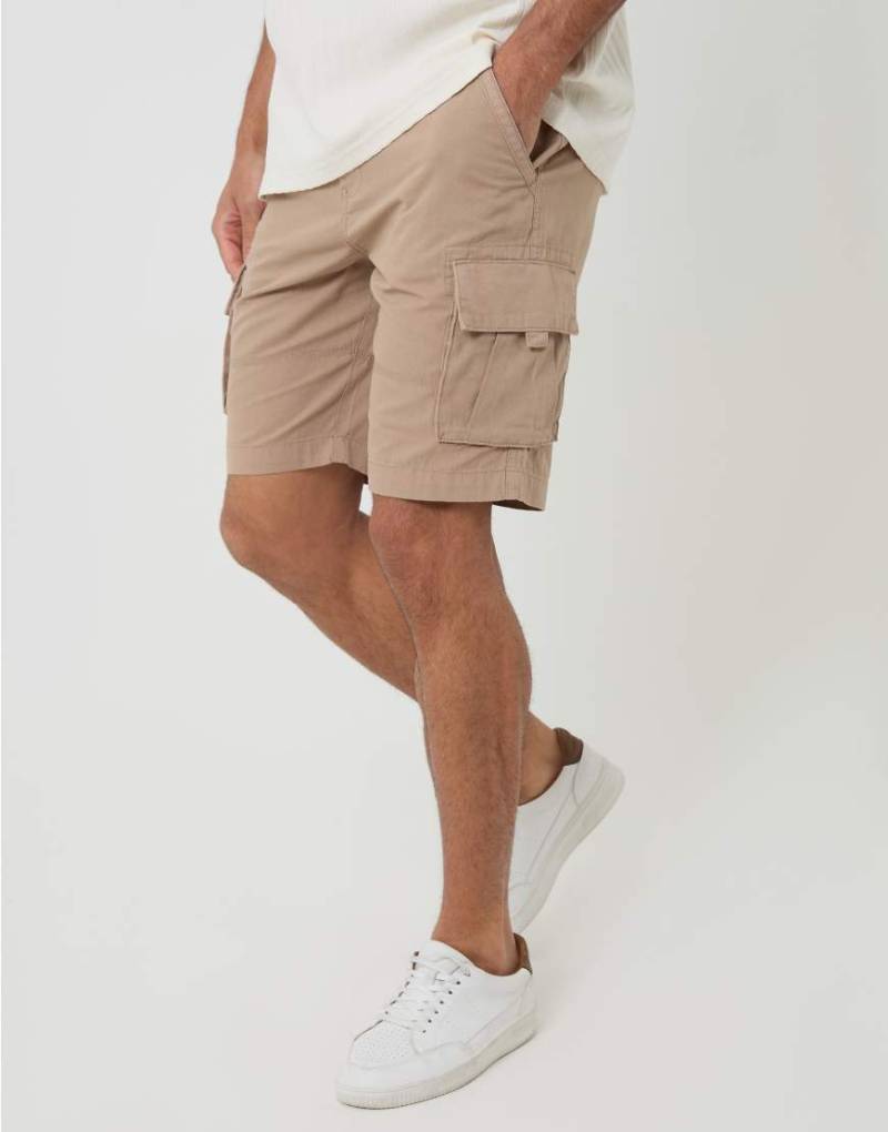 Threadbare - Cargo-Shorts in Steinbeige-Neutral von Threadbare