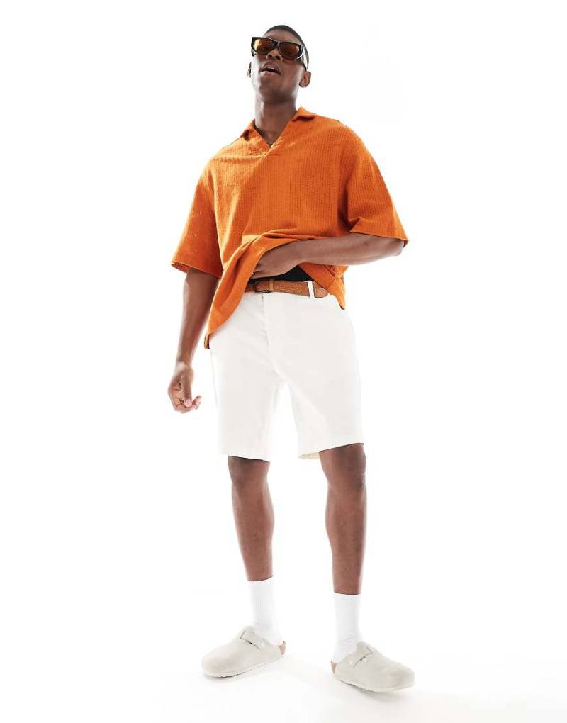 Threadbare - Chino-Shorts mit hohem Baumwollanteil in Weiß von Threadbare