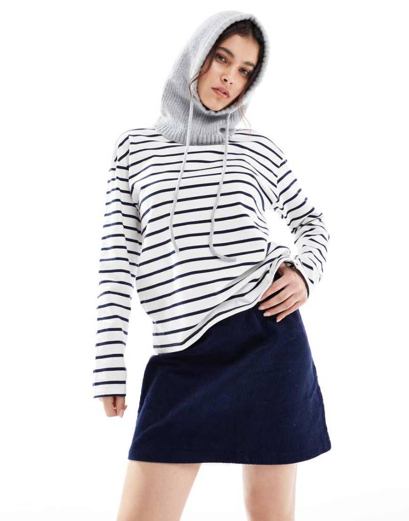 Threadbare - Cord-Minirock in Marineblau mit Taschendetail von Threadbare