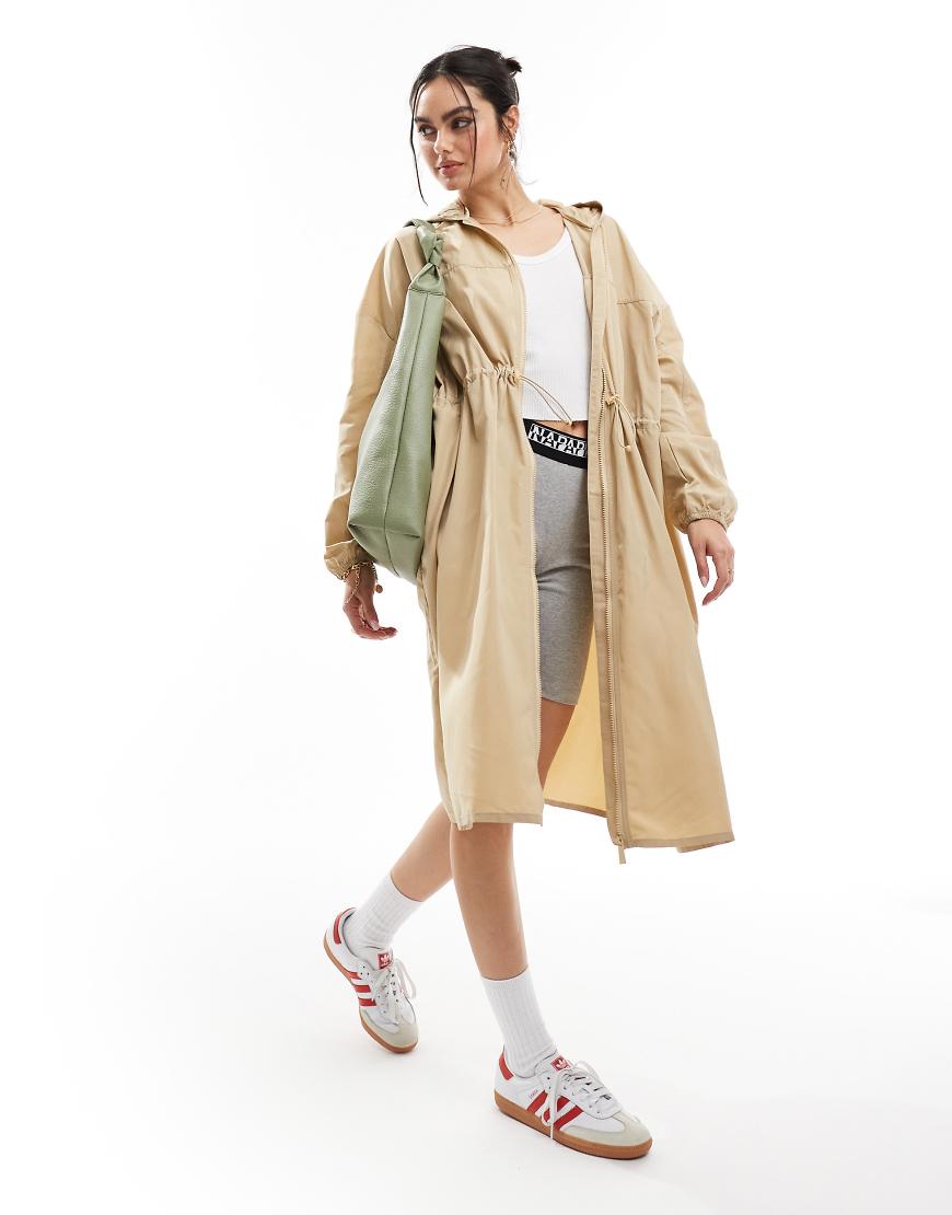 Threadbare - Festival - 2-in-1-Regentrenchcoat in Steinbeige-Neutral Threadbare - Festival - 2-in-1-Regentrenchcoat in Steinbeige-Neutral von Threadbare