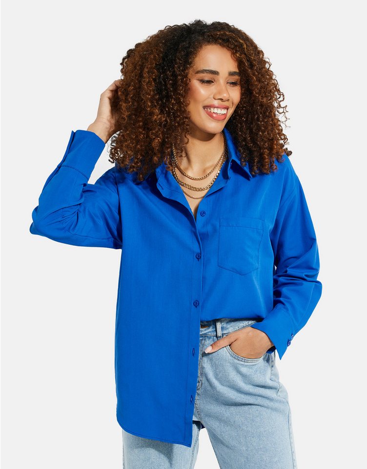 Threadbare Flanellbluse THB Delialah mit Manschetten und Kent-Kragen von Threadbare