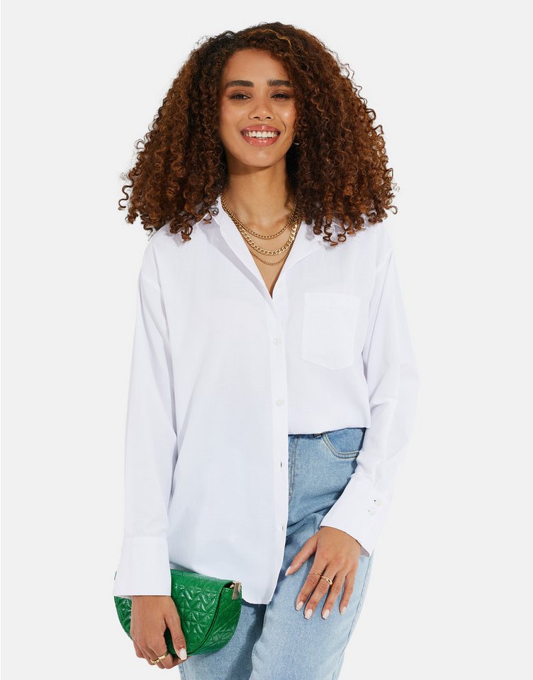 Threadbare Flanellbluse THB Delialah mit Manschetten und Kent-Kragen von Threadbare