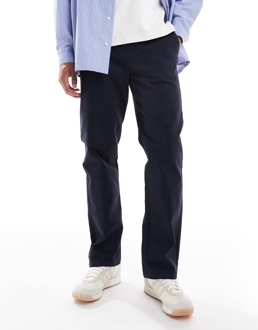 Threadbare - Gerade geschnittene Hose in Marineblau von Threadbare