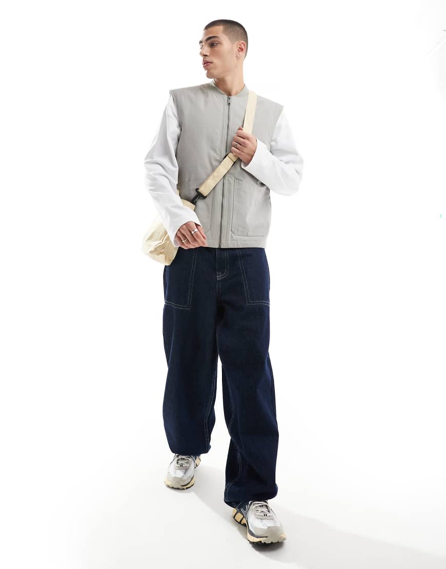 Threadbare - Gilet in Hellgrau von Threadbare