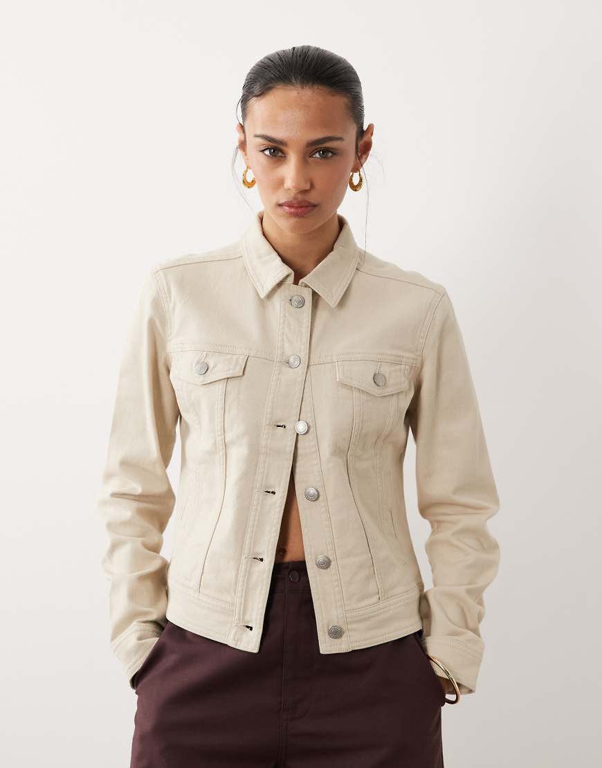 Threadbare - Jeansjacke in Ecru-Weiß von Threadbare