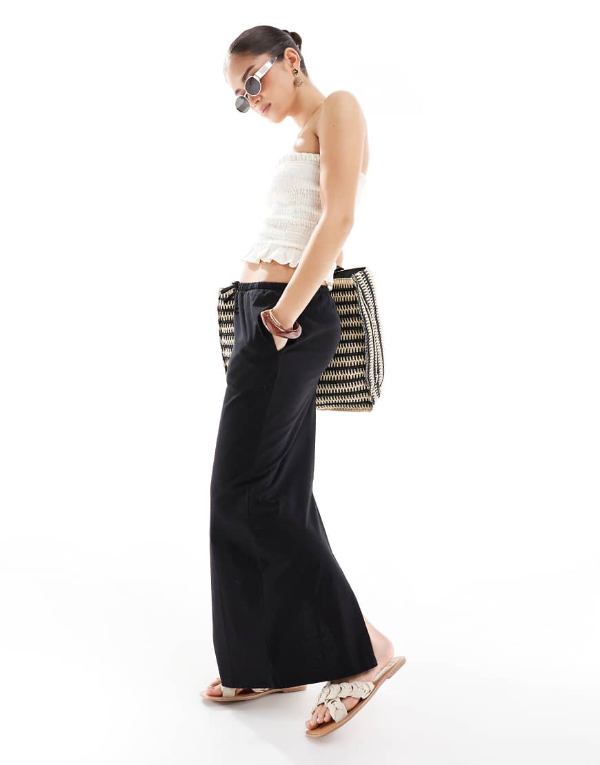 Threadbare - Jersey-Maxirock in Schwarz von Threadbare