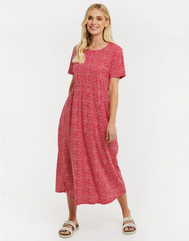 Threadbare Jerseykleid THB Danni Smock Midi Dress W/Pockets (1-tlg) mit kurzen Ärmeln von Threadbare