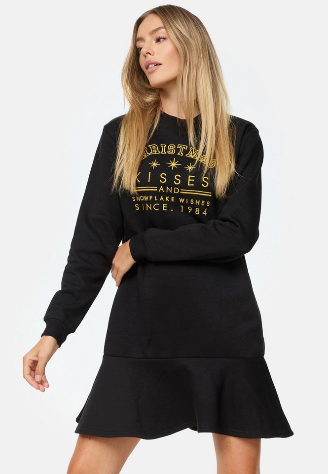 Threadbare Jerseykleid THB Kisses Xmas Sweater Dress in tollem Weihnachts-Design von Threadbare