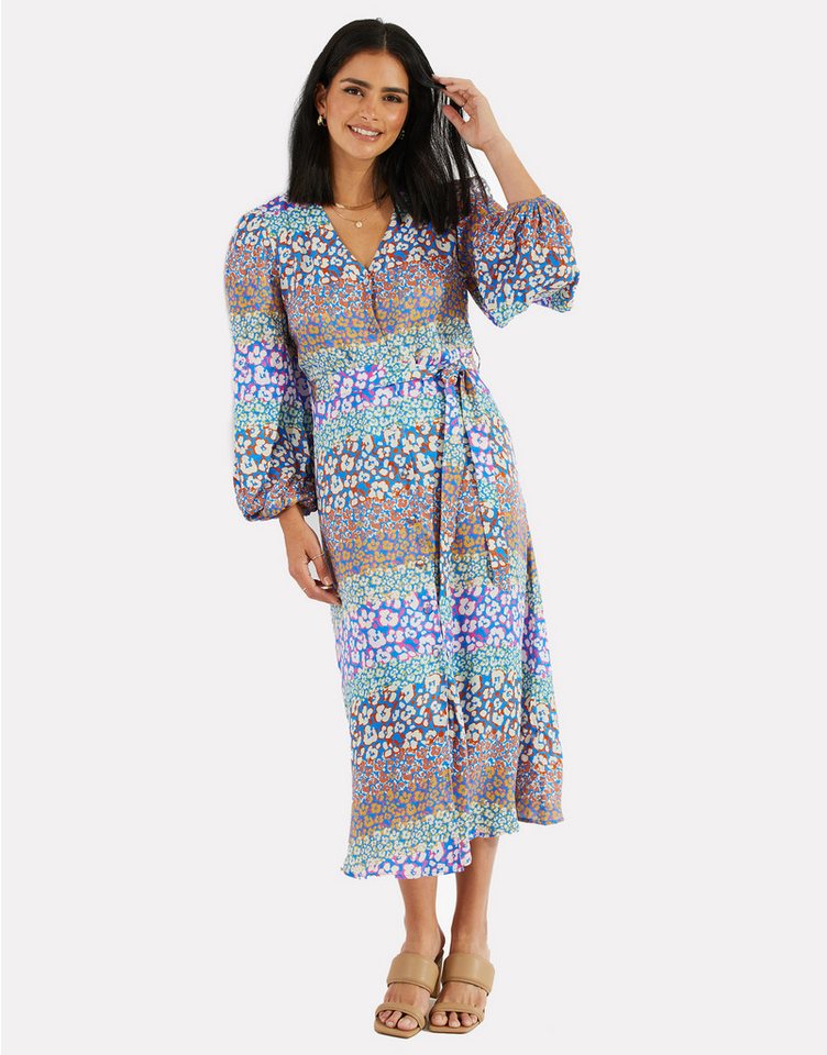 Threadbare Jerseykleid THB Pineapple Satin Midi (1-tlg) in toller Wickeloptik von Threadbare