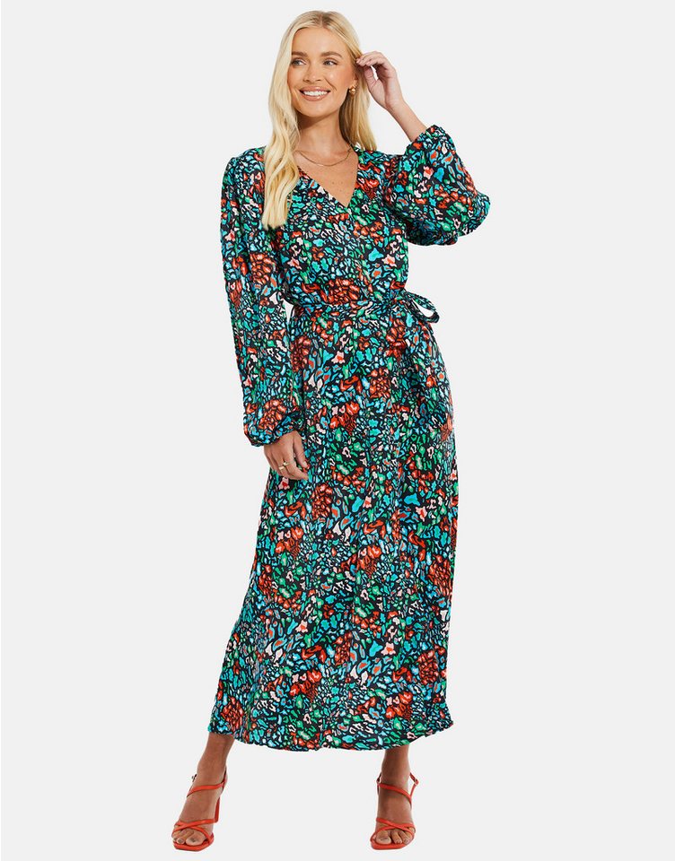 Threadbare Jerseykleid THB Pineapple Satin Midi (1-tlg) in toller Wickeloptik von Threadbare