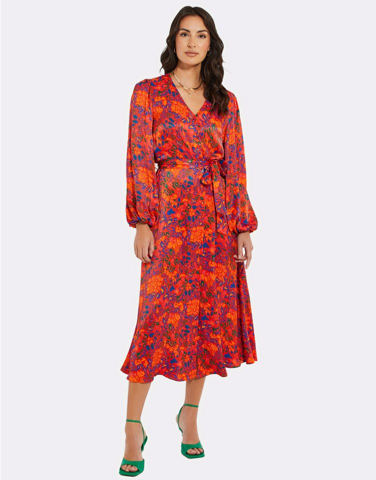 Threadbare Jerseykleid THB Pineapple Satin Midi (1-tlg) in toller Wickeloptik von Threadbare