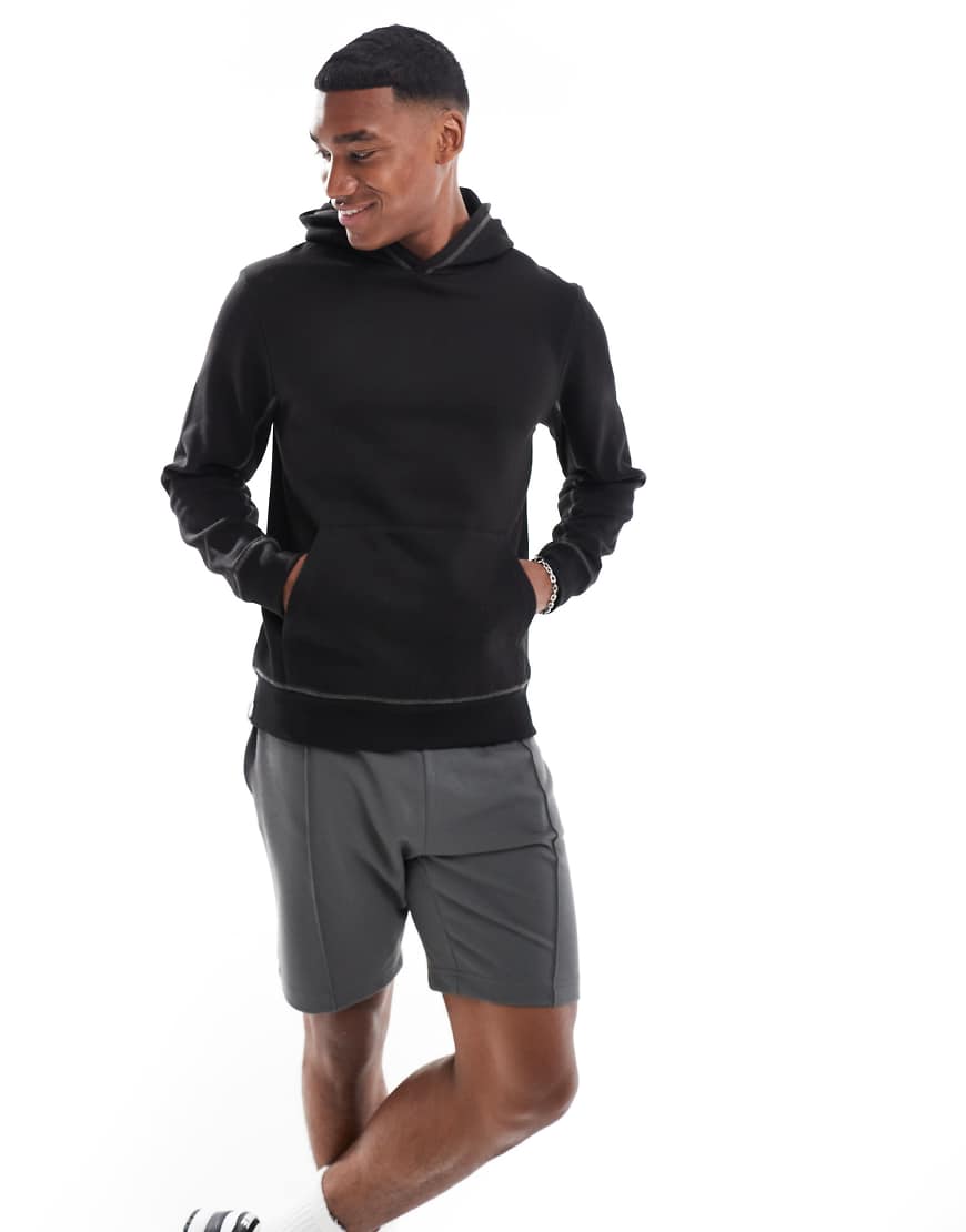 Threadbare - Kapuzenpullover in Schwarz mit Ziernaht Threadbare - Kapuzenpullover in Schwarz mit Ziernaht von Threadbare