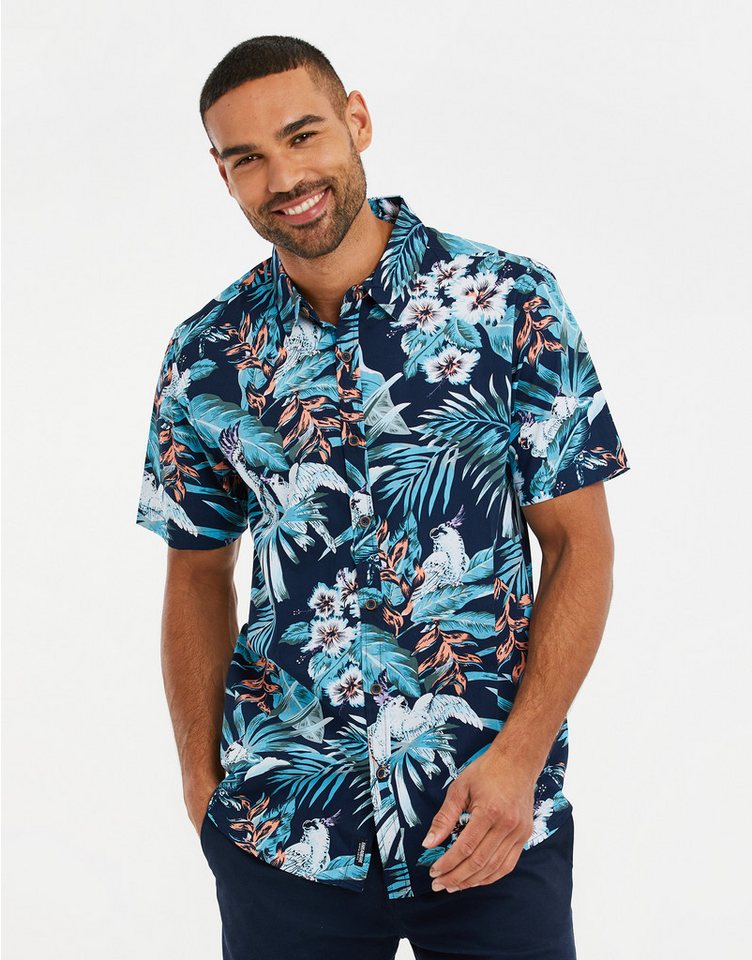 Threadbare Kurzarmhemd THBTropical (1-tlg) Hawaii Muster von Threadbare