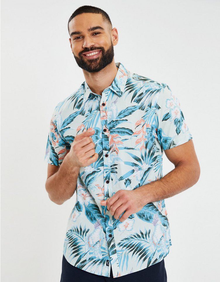 Threadbare Kurzarmhemd THBTropical (1-tlg) Hawaii Muster von Threadbare