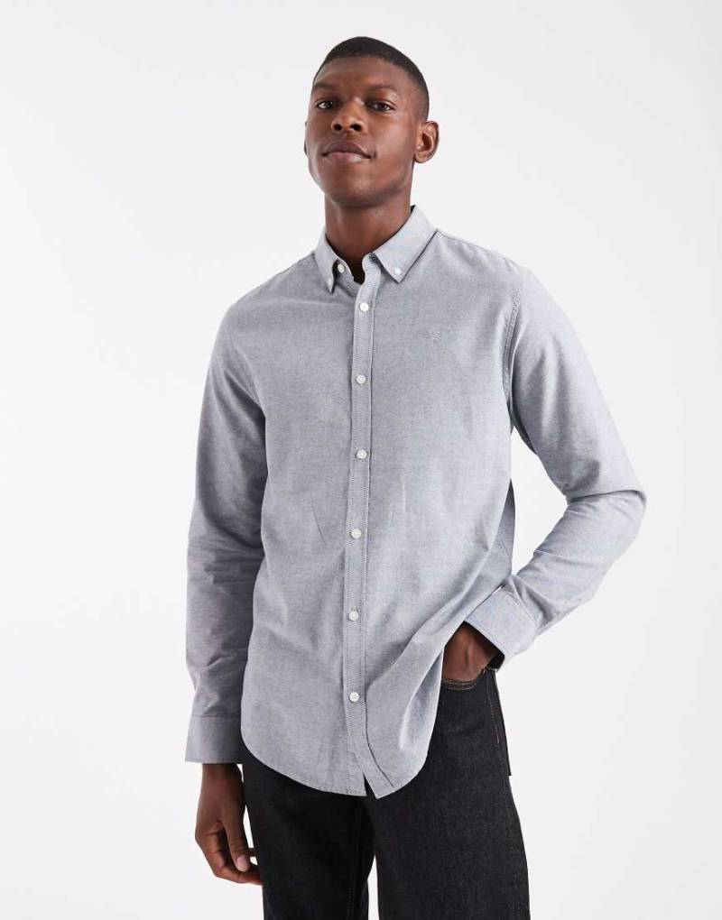 Threadbare - Langärmliges Oxford-Hemd in Jeansblau von Threadbare