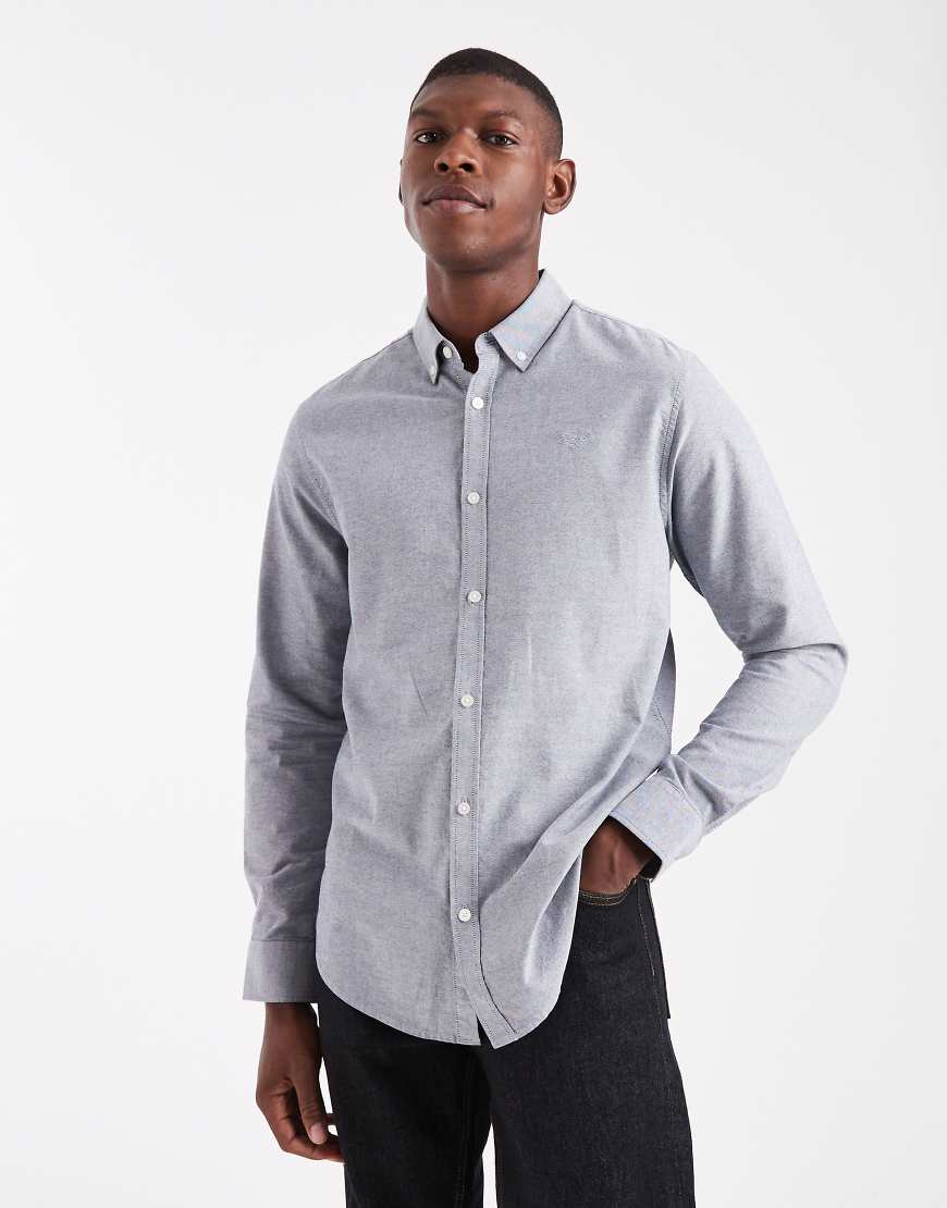 Threadbare - Langärmliges Oxford-Hemd in Jeansblau Threadbare - Langärmliges Oxford-Hemd in Jeansblau von Threadbare