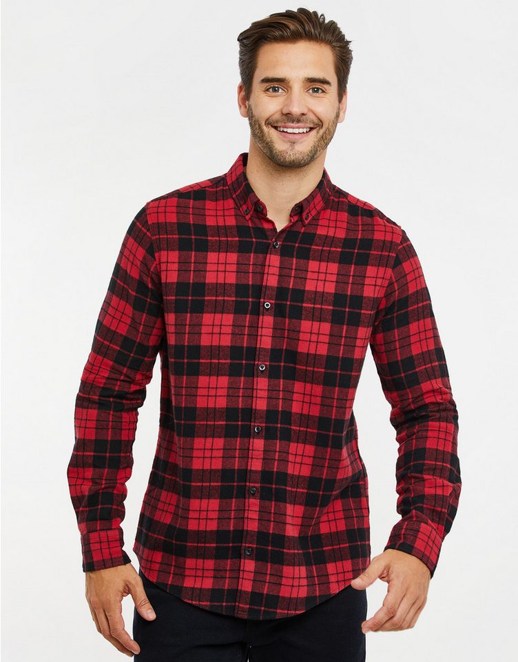 Threadbare Langarmhemd (1-tlg) mit klassischem Karo-Muster von Threadbare