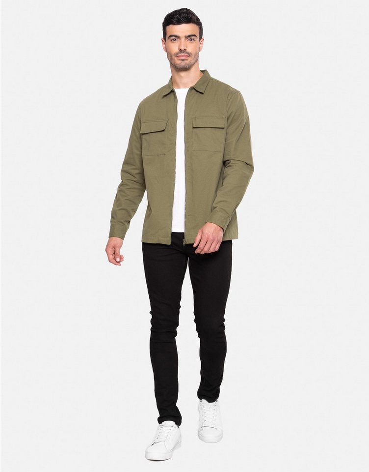 Threadbare Langarmhemd Cosmo Front (1-tlg) mit klassischem Reißverschluss von Threadbare