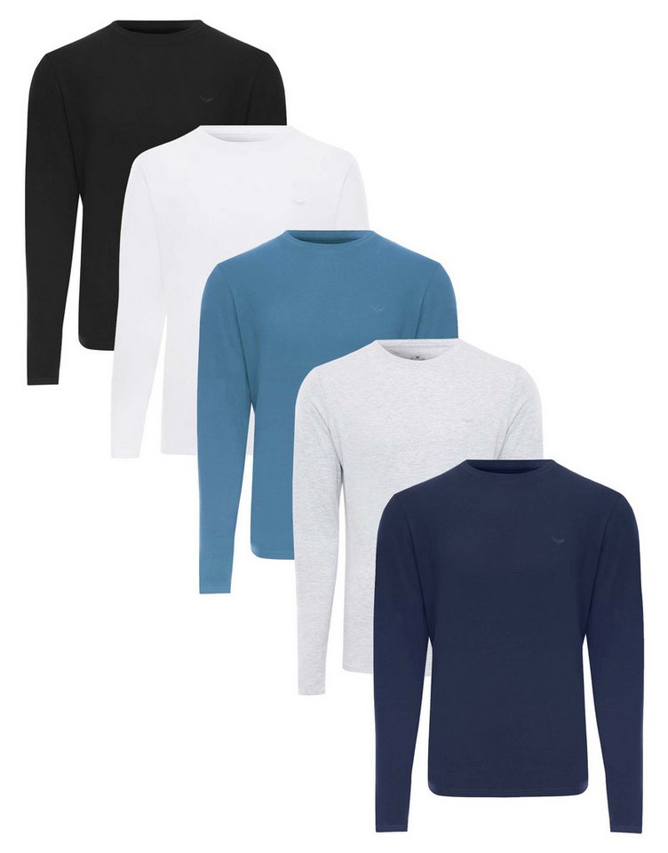 Threadbare Langarmshirt (1-tlg) im praktischen 5er-Pack von Threadbare